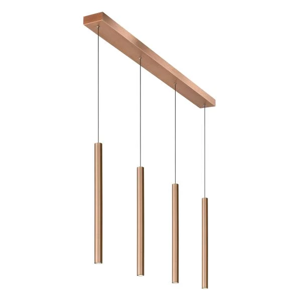 Lucide LORENZ - Pendelleuchten - LED Dim. - 4x4W 3000K - Rostfarbe - Detail 3